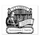 Custom Ex Libris Elegantes Vintages klassisches Zi Gummistempel (Prägung)