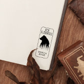 Custom Ex Libris, Forest Bear Library Book Gummistempel
