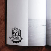 Custom Ex Libris, Forest Deer Book Gummistempel