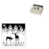 Custom Ex Libris, Forest Deer Book Gummistempel (Stempel)