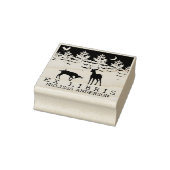 Custom Ex Libris, Forest Deer Book Gummistempel (Stempel)