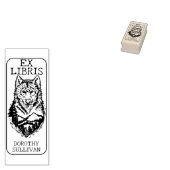 Custom Ex Libris, Forest Wolf Library Book Gummistempel (Stempel)