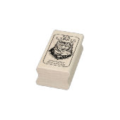 Custom Ex Libris, Forest Wolf Library Book Gummistempel (Stempel)