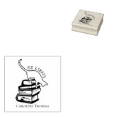 Custom Ex Libris, Library Niedlich Cat Book Gummistempel (Stempel)