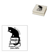 Custom Ex Libris, Modernes Library Niedlich Cat Bo Gummistempel (Stempel)