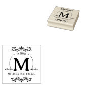 Custom Ex Libris Monogram Book Plate Gummistempel (Stempel)