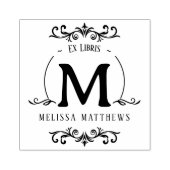 Custom Ex Libris Monogram Book Plate Gummistempel (Prägung)