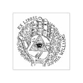 Custom Ex Libris, Spirituelle Hand, Hamsa Buch Gummistempel (Prägung)