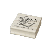 Custom Ex Libris Vintage Blume Book Gummistempel (Stempel)