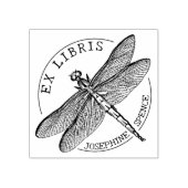 Custom Ex Libris Vintage Drachenfliege, Buch Gummistempel (Prägung)