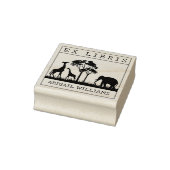 Custom Ex Libris, Wild Animals Africa Book Gummistempel (Stempel)