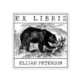 Custom Ex Libris, Wild Bären Book Gummistempel (Prägung)