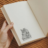 Custom Ex Libris Wolf Buchzeichen Gummistempel