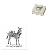 Custom Ex Libris, Zebra Book Gummistempel (Stempel)