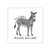 Custom Ex Libris, Zebra Book Gummistempel (Prägung)