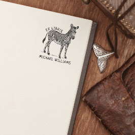 Custom Ex Libris, Zebra Book Gummistempel