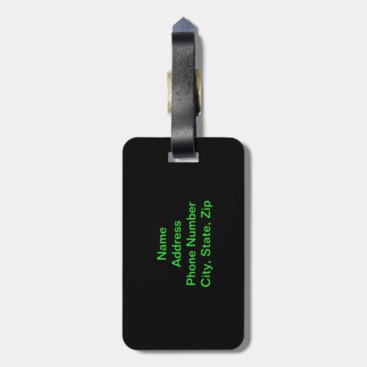 Custom Exotic Butterfly Gepäckmarke Gepäckanhänger (Rückseite vertikal)