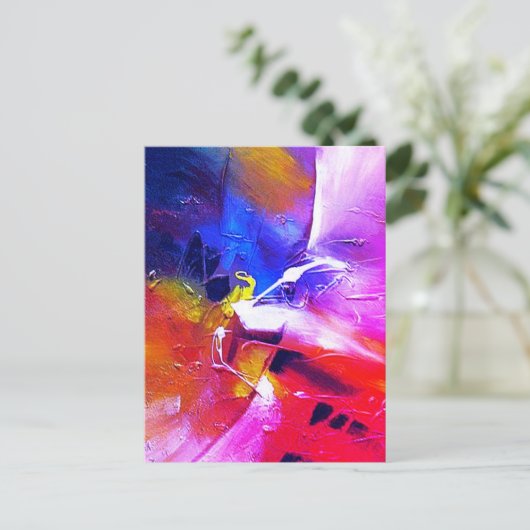 Custom Expressionist Moderne Abstrakte Kunstmalere Postkarte (Stehend Vorderseite)