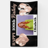 Custom Extra Große Rose Gold Personalisiert Geburt Banner (Vertikal)