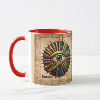 Custom Eye of Horus with Hieroglyphs Spiritual Tasse