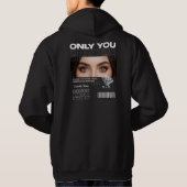 Custom Eyes Image & Name | Personalized  Hoodie (Rückseite)