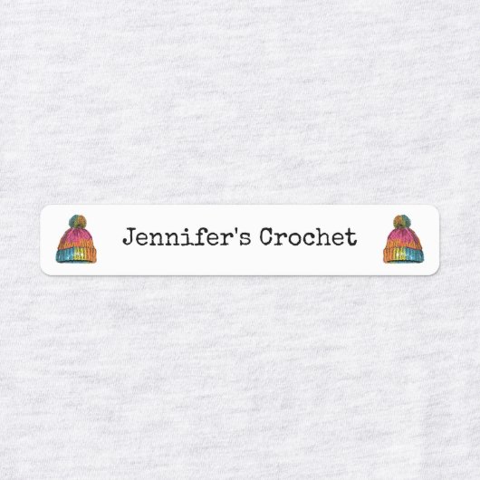 Custom Fabric Closing Labels Crochet Wooly Hat Etiketten (Design 1)