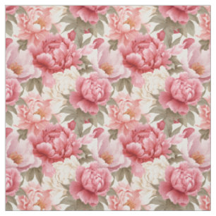 Custom Fabric-Pink Peony Stoff