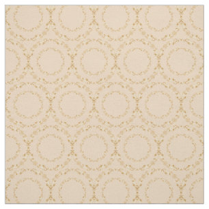 Custom Fabrics Champagne & Gold Blumenkreis Stoff