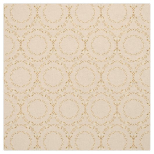 Custom Fabrics Champagne & Gold Blumenkreis Stoff (Muster)