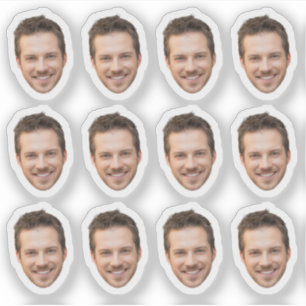 Custom Face 30 40. Geburtstag Gastgeschenke Bachel Aufkleber