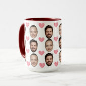 Custom Face Anniversary Gift für Husband Boyfriend Tasse (Vorderseite Links)