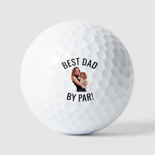 Custom Face Best Dad By Par New Dad Personalized G Golfball (Vorderseite)