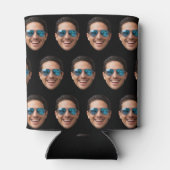 Custom Face Birthday Favors Bachelor Party Black  Dosenkühler (Rückseite)