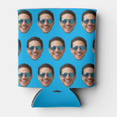 Custom Face Birthday Favors Bachelor Party Blue  Dosenkühler (Vorderseite)