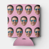 Custom Face Birthday Favors Bachelor Party Pink Dosenkühler (Rückseite)