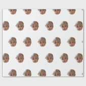 Custom Face Birthday Party Custom Baby Foto Gesche Geschenkpapier (Flach)