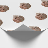 Custom Face Birthday Party Custom Baby Foto Gesche Geschenkpapier (Ecke)