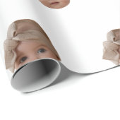 Custom Face Birthday Party Custom Baby Foto Gesche Geschenkpapier (Rolleneckpunkt)