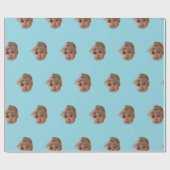 Custom Face Birthday Party Custom Baby Photo Gifts Geschenkpapier (Flach)