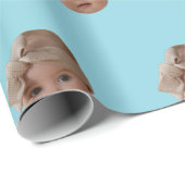 Custom Face Birthday Party Custom Baby Photo Gifts Geschenkpapier (Rolleneckpunkt)