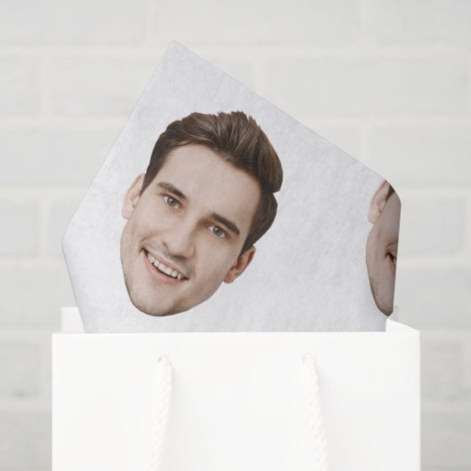 Custom Face Birthday Wedding Personalisiertes Logo Seidenpapier (Geschenktüte)