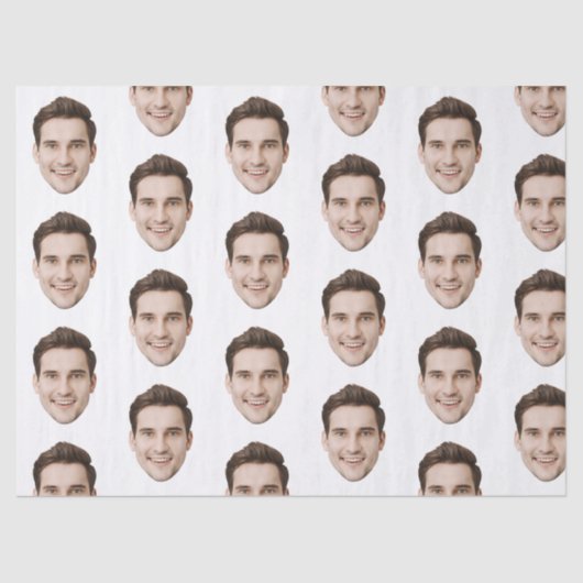 Custom Face Birthday Wedding Personalisiertes Logo Seidenpapier (Vorderseite)