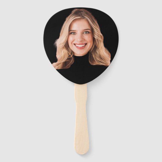 Custom Face Black Hand Fan | Junggeselinnen-Abschi Fächer (Vorderseite)