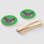 Custom Face Cat Cutout Junggeselinnen-Abschied Geb Fächer (Non-assembled)