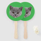 Custom Face Cat Cutout Junggeselinnen-Abschied Geb Fächer (Vorne und Hinten)