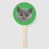 Custom Face Cat Cutout Junggeselinnen-Abschied Geb Fächer (Vorderseite)