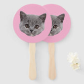 Custom Face Cat Cutout Junggeselinnen-Abschied Geb Fächer (Vorne und Hinten)