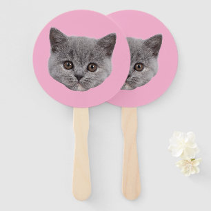Custom Face Cat Cutout Junggeselinnen-Abschied Geb Fächer