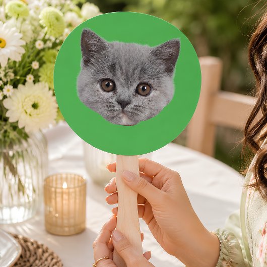 Custom Face Cat Cutout Junggeselinnen-Abschied Geb Fächer
