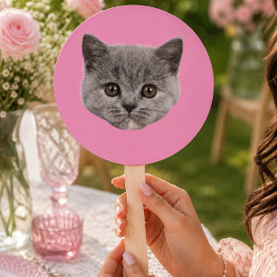 Custom Face Cat Cutout Junggeselinnen-Abschied Geb Fächer
